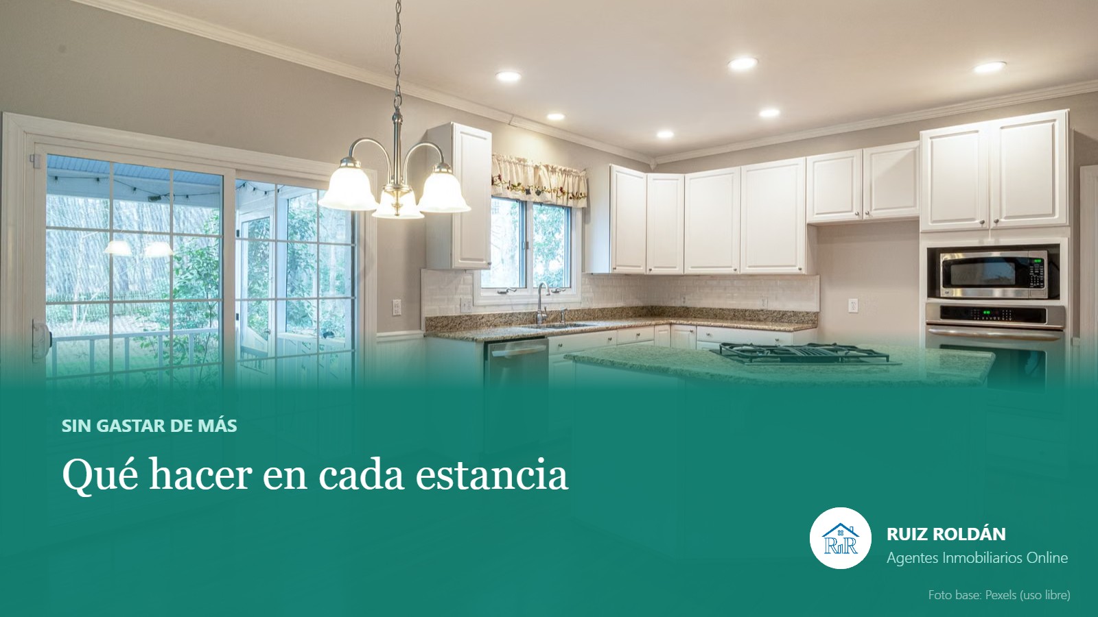 Cocina luminosa y despejada