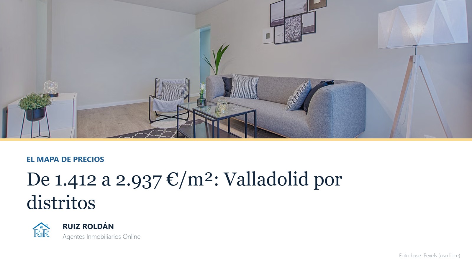 Salón luminoso de una vivienda