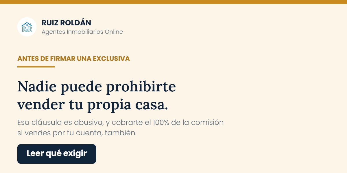Nadie puede prohibirte vender tu propia casa: esa cláusula es abusiva