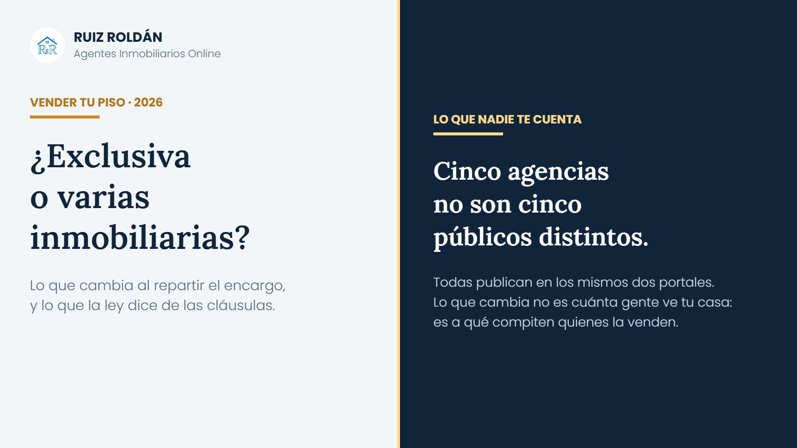 ¿Exclusiva o varias inmobiliarias? Comparativa para vender tu piso